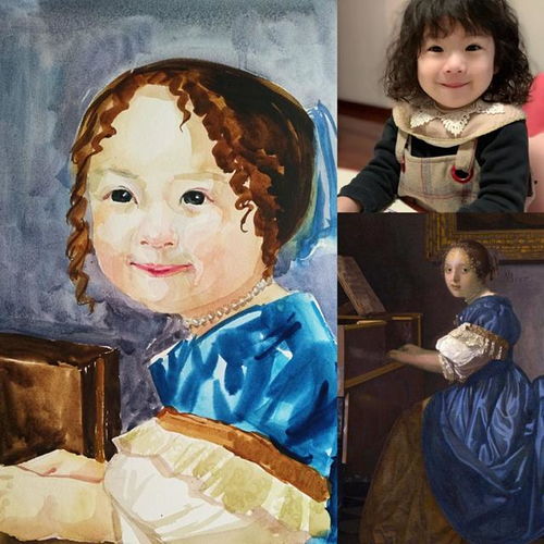 南藝青年教師薛寧創(chuàng)作的文藝復興版寶寶肖像讓人找到穿越的樂趣